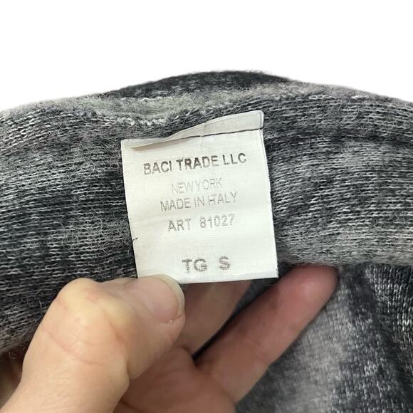 Amici By Baci Wool Blend Jacket Small Fuzzy Ink Blot Print Art To Wear Eclectic - Picture 8 of 9